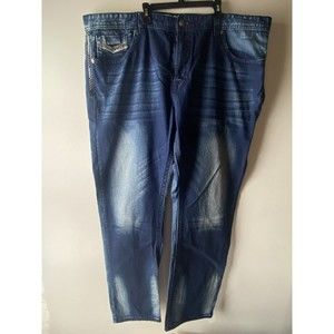 Blue Cult Denim Jean Size 46x31  Dark Wash with Distressing